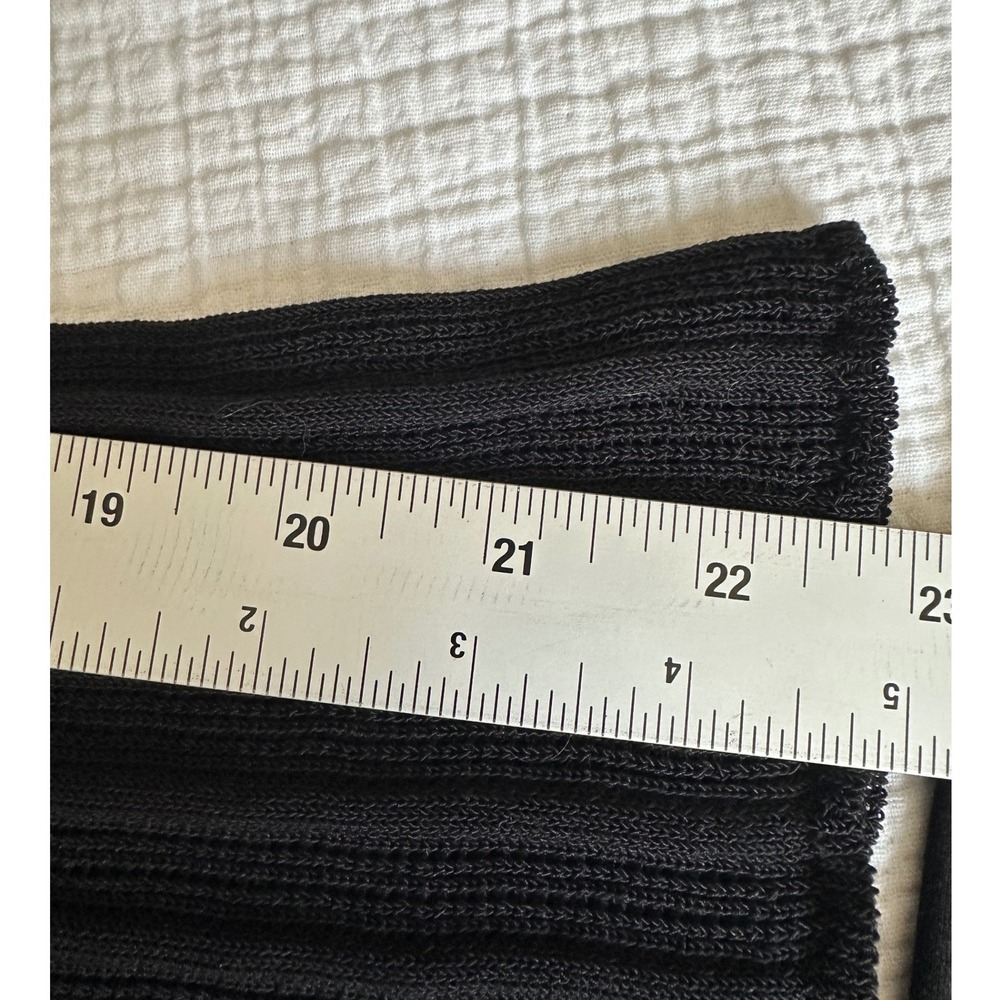 DISSH Bowie Black Long Sleeve Knit Top Off Shoulder Sheer Ribbed DUF04120BK.600 - Picture 6 of 10